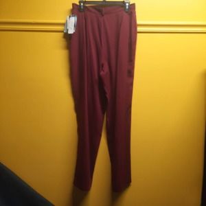 VTG NWT Jennifer Moore Classification Burgundy Pleat front slacks 14